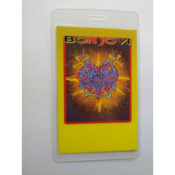 Bon Jovi Keep The Faith Backstage Pass Original 1993 Rock Concert Tour Heart - Picture 5 of 5